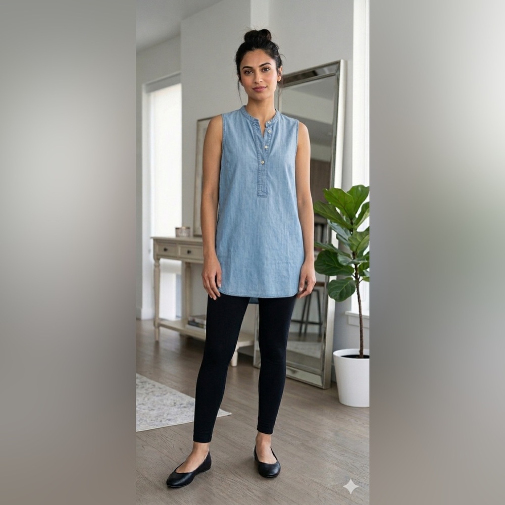 J. Crew‎ Light Blue Sleeveless Blouse
